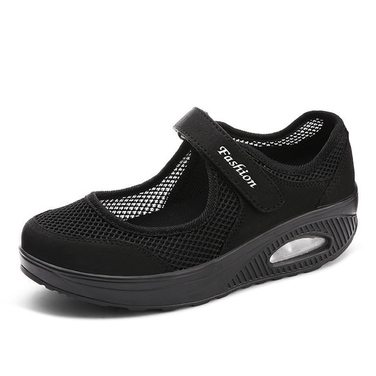 Damen Sportliche Mary-Jane Wedgesneaker mit Luftpolster und atmungsaktivem Mesh Shop Nory