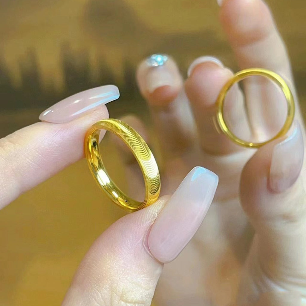Damen Kunstvoller Ring mit eleganter Linienstruktur Shop Nory