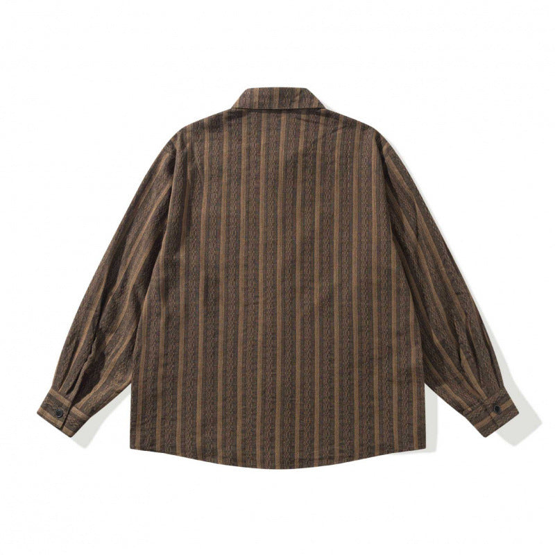 Unisex Lockeres Oversize-Hemd aus Leinenmix mit feiner Waffelstruktur und Brusttasche Shop Nory