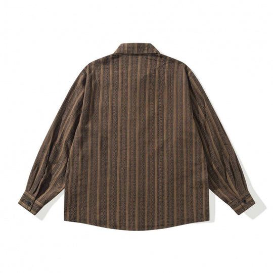 Unisex Lockeres Oversize-Hemd aus Leinenmix mit feiner Waffelstruktur und Brusttasche Shop Nory