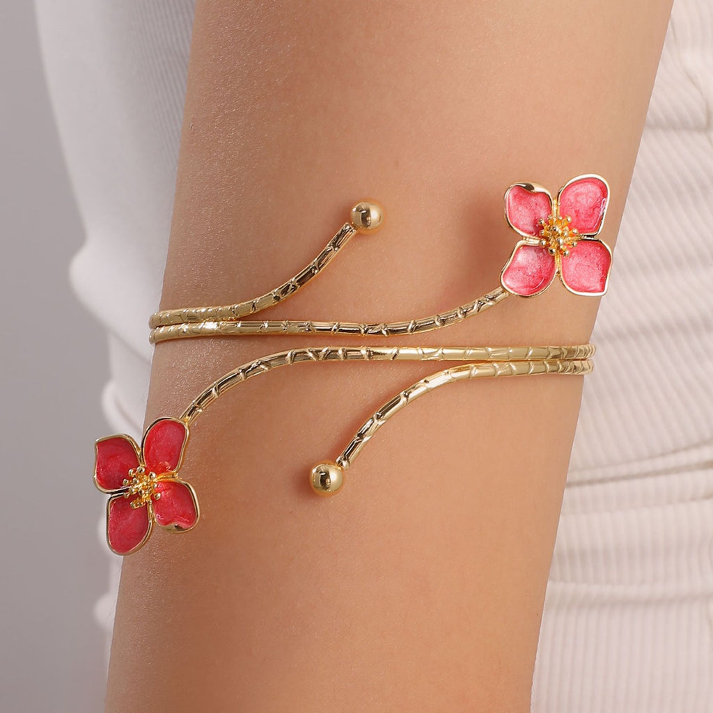 Damen Armreif mit prachtvollem floralen Design Shop Nory
