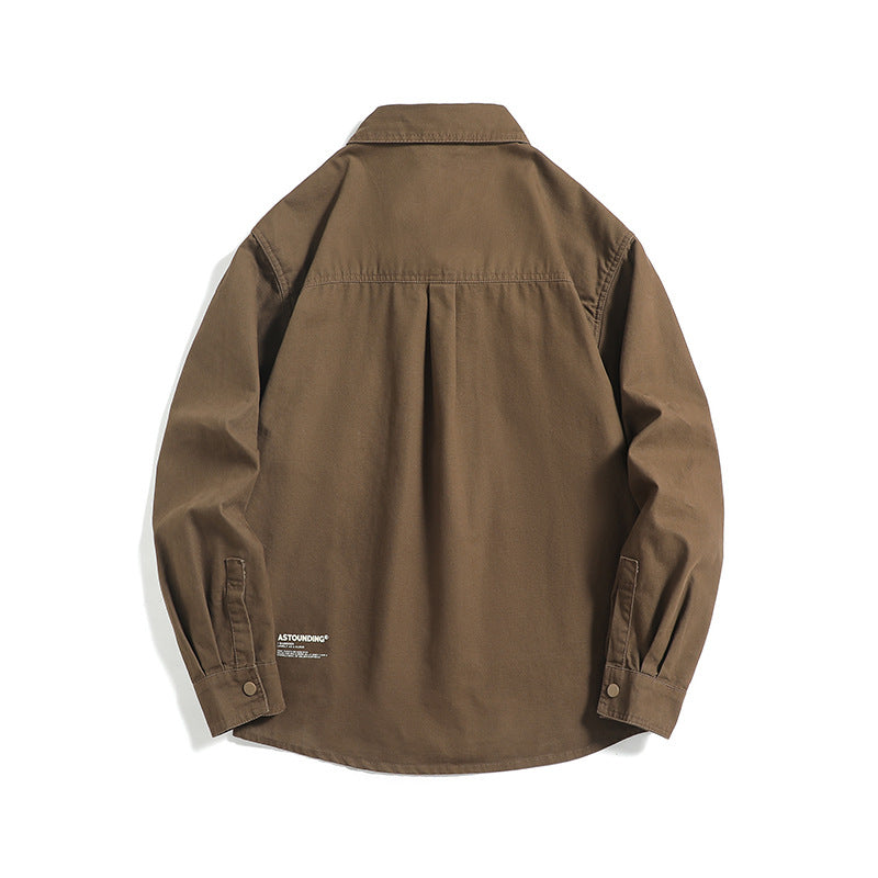 Herren Overshirt-Jacke im Workwear-Stil mit aufgesetzten Brusttaschen und Druckknopfverschluss Shop Nory