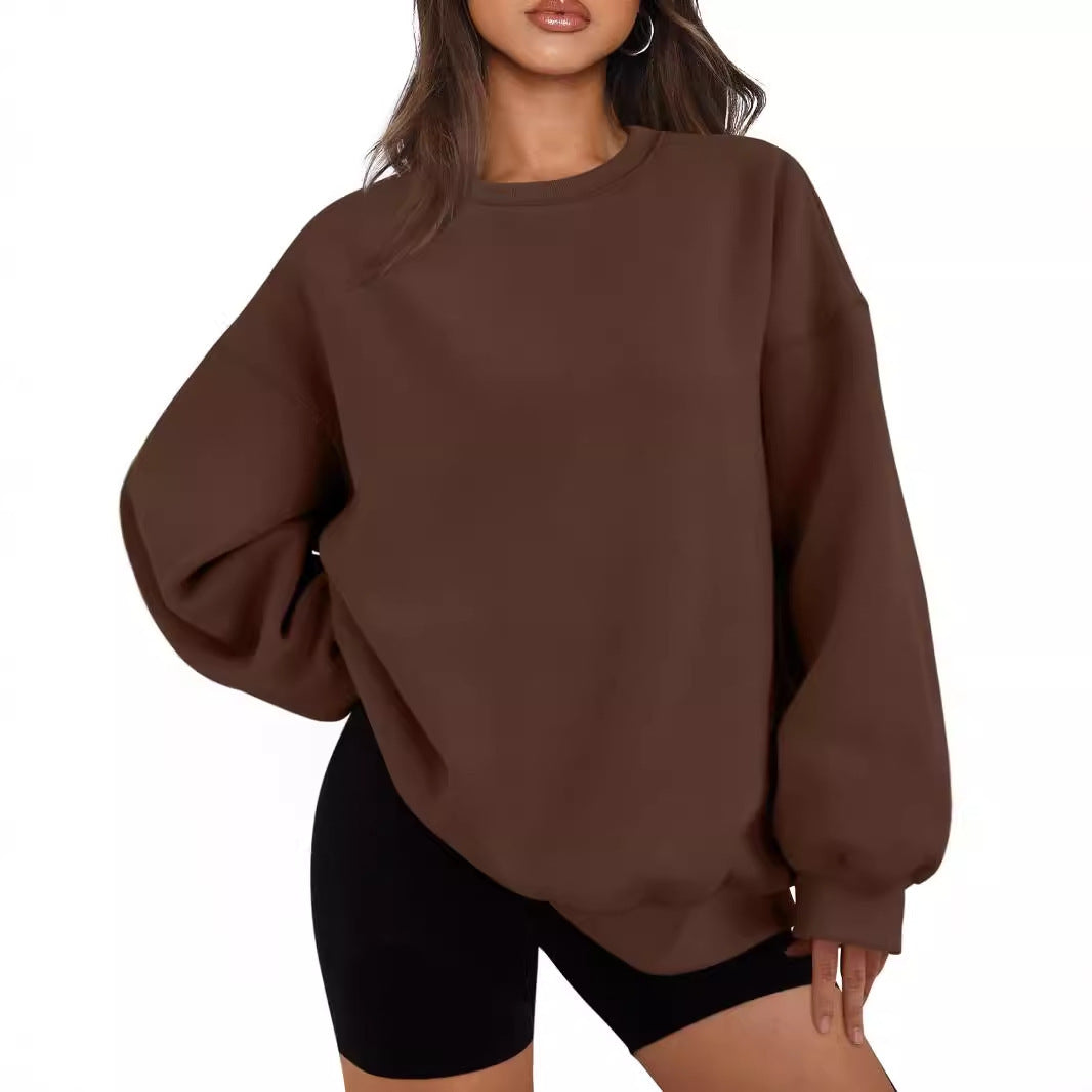 Damen nan Boxy-Crewneck-Sweat mit extraweiter Passform, Raglanärmeln und weichem Fleece-Innenfutter Shop Nory
