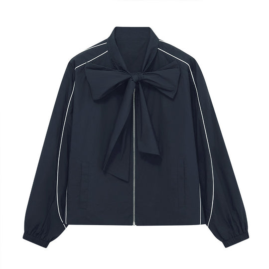 Damen Modische Jacke mit Schleife Shop Nory