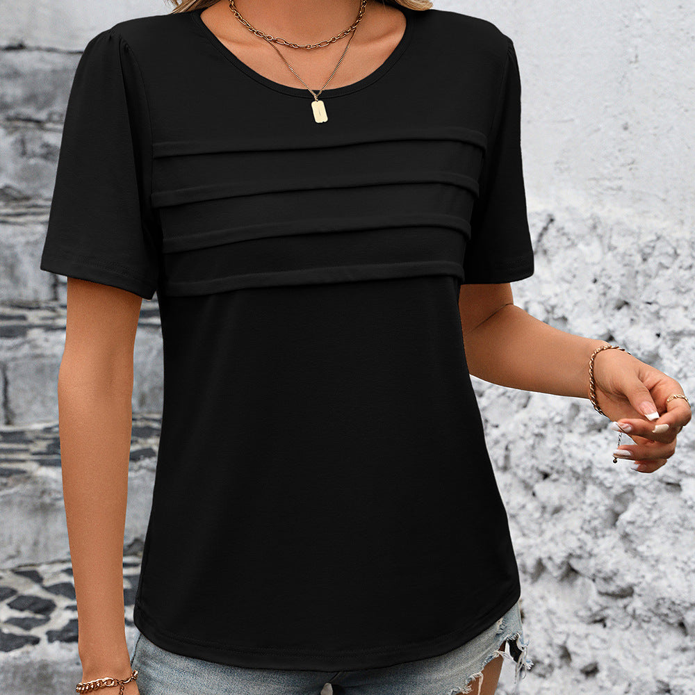 Damen elegantes T-Shirt mit strukturiertem Design