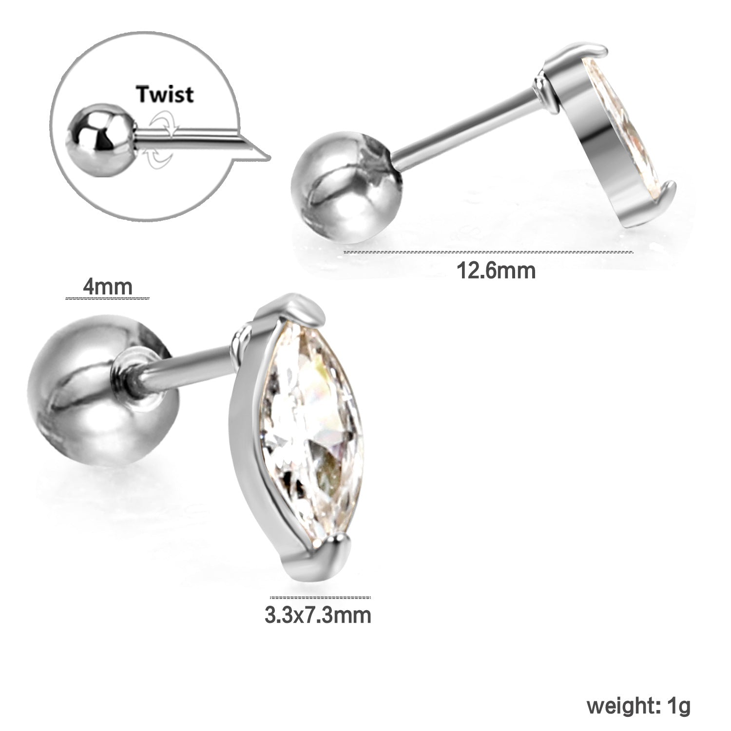 Damen Ohrstecker mit funkelndem Herzdesign und eleganter Goldbeschichtung Shop Nory