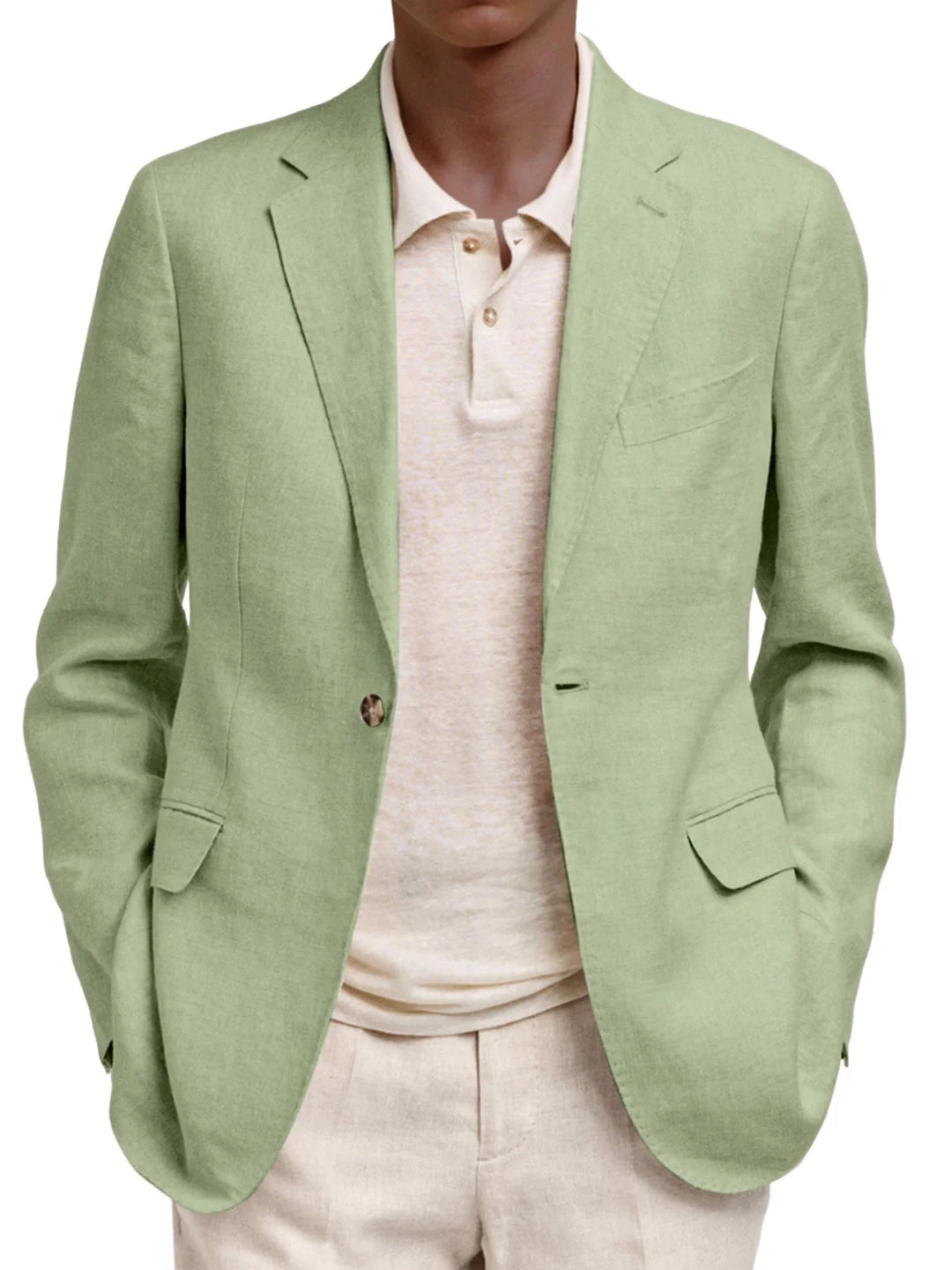 Herren nan leichtes Leinen-Sakko mit unstrukturierter Silhouette und Pattentaschen Shop Nory