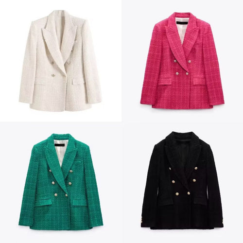 Damen Doppelt-knöpfige Blazerjacke