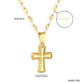 Damen Halskette mit goldenem Kreuzanhänger und elegantem Gliederdesign Shop Nory
