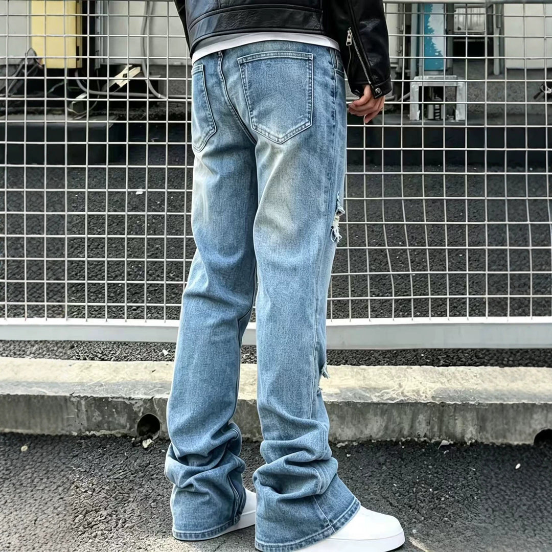 Herren Flared Jeans mit Reißverschluss Shop Nory