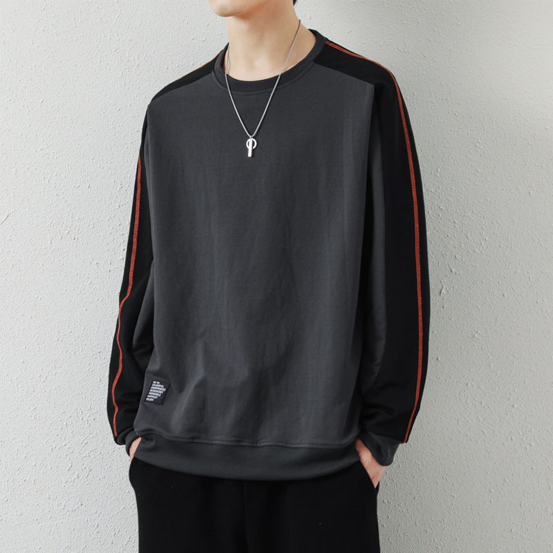 Herren Oversize-Sweatshirt mit kontrastierenden Ärmeln, Flachnaht-Details und Rippbündchen Shop Nory