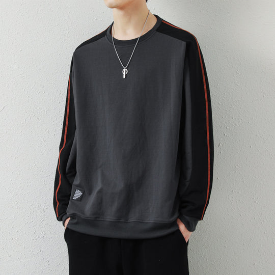 Herren Oversize-Sweatshirt mit kontrastierenden Ärmeln, Flachnaht-Details und Rippbündchen Shop Nory