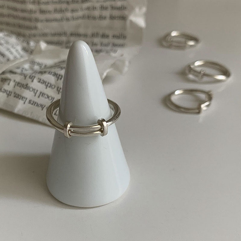 Damen Offener Ring mit modernem Linien-Design Shop Nory