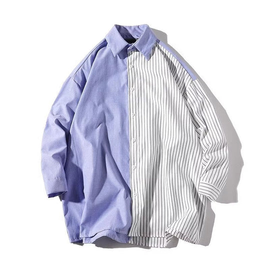 Herren Trendy Hemd mit asymmetrischem Design und urbanem Chic