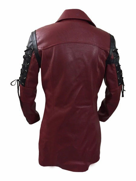 Herren Designer Bikerjacke mit asymmetrischem Reißverschluss