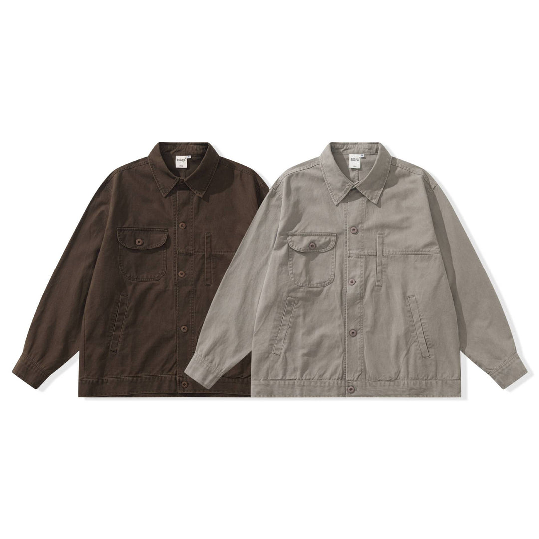 Herren Boxy-Canvas Utility-Blousonjacke mit großen Pattentaschen Shop Nory