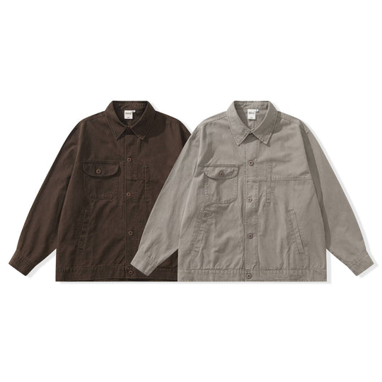 Herren Boxy-Canvas Utility-Blousonjacke mit großen Pattentaschen Shop Nory