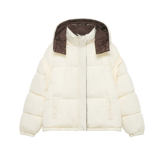 Damen Stepp-Daunenjacke mit hohem Stehkragen und abnehmbarer Kapuze Shop Nory