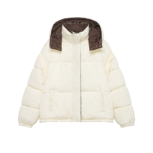 Damen Stepp-Daunenjacke mit hohem Stehkragen und abnehmbarer Kapuze Shop Nory