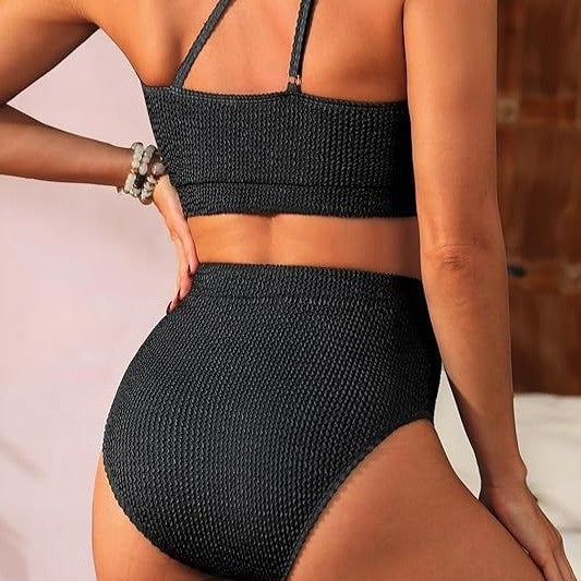 Damen Einseitiger Hochtaillierter Bikini Shopnory