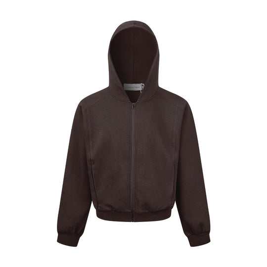 Unisex Kapuzen-Sweatjacke mit durchgehendem Reißverschluss und geripptem Bund Shop Nory