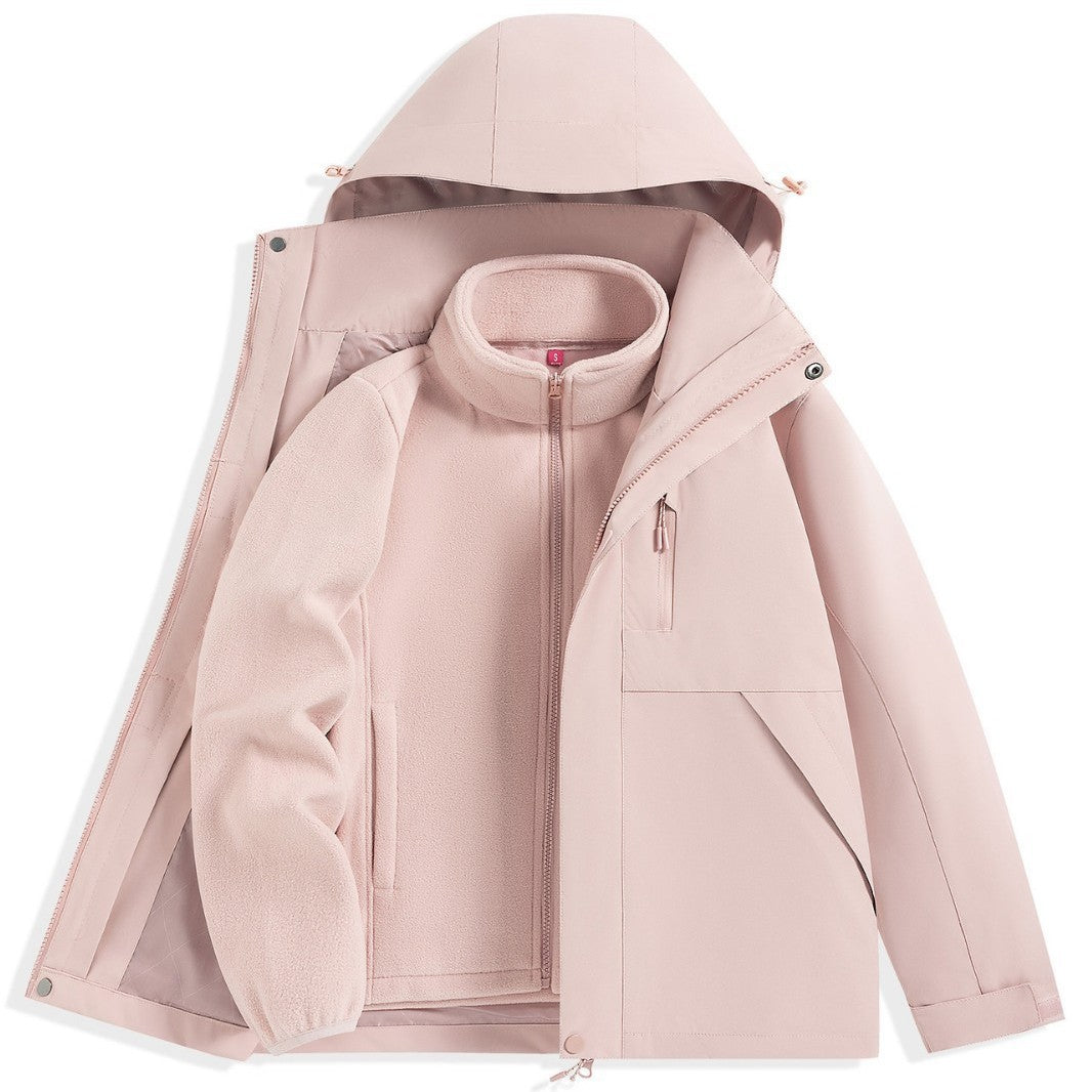Herren zweilagiger Outdoorparka mit herausnehmbarer Fleece-Innenjacke und Kapuze Shop Nory