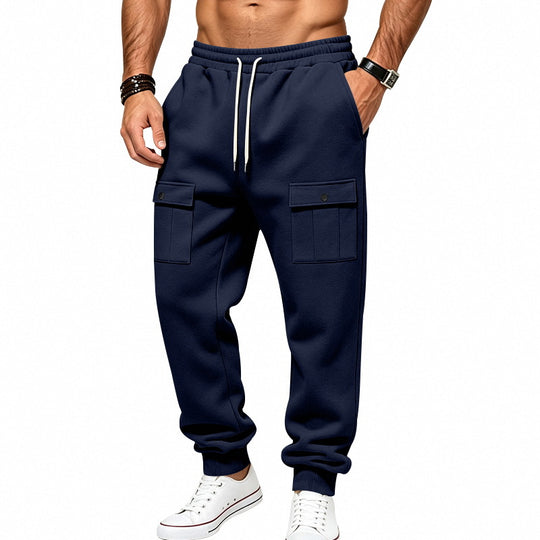 Herren Cargo-Jogginghose mit elastischem Bund und aufgesetzten Klappentaschen Shop Nory