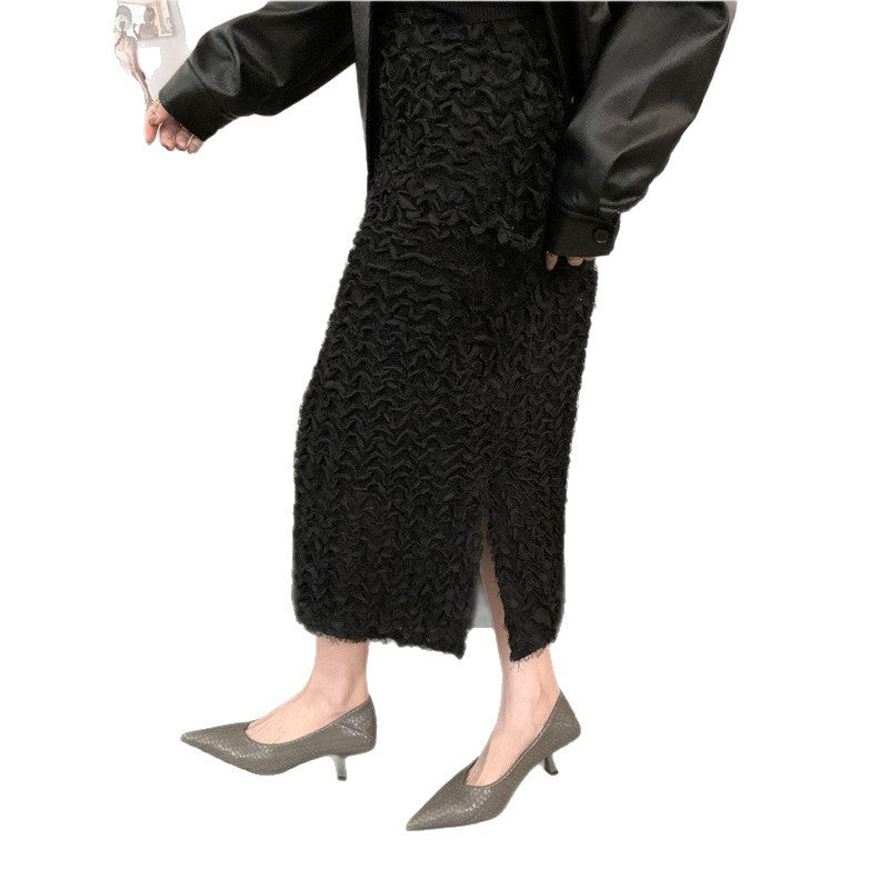 Damen Elegante spitz zulaufende Flechtleder-Pumps mit sculpted Kitten-Absatz Shop Nory