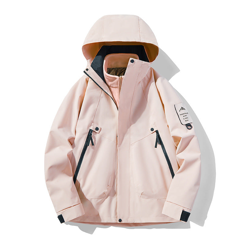 Unisex Wasserdichte, atmungsaktive Hardshell-Outdoorjacke mit Kapuze Shop Nory