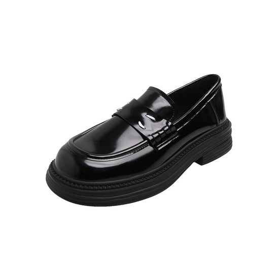 Damen Glänzende Penny‑Loafer im Retro‑Chunky‑Look mit sculpted Plateau‑Sohle Shop Nory