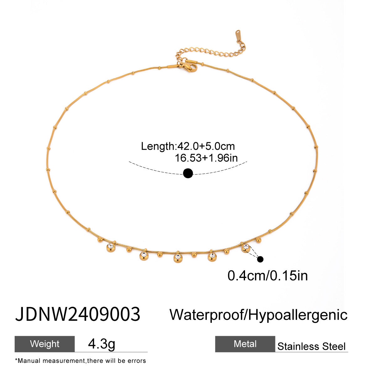 Damen elegante Halskette mit funkelnden Zirkonia aus hypoallergenem Edelstahl Shop Nory
