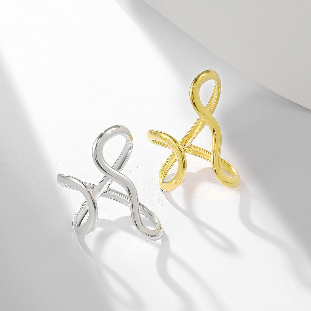 Damen Eleganter Ring mit modernem, geschwungenem Design Shop Nory