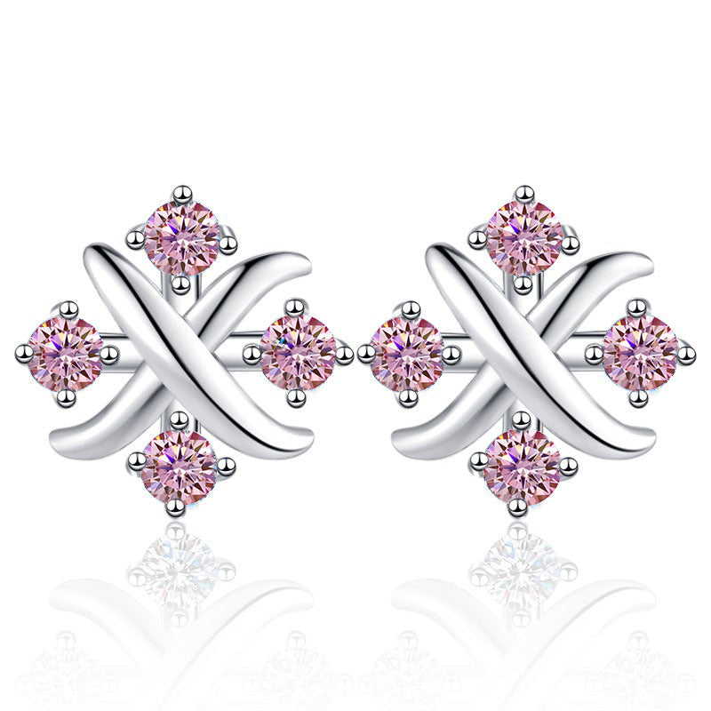 Damen Funkelnde Ohrstecker mit elegantem Kristall-Design Shop Nory