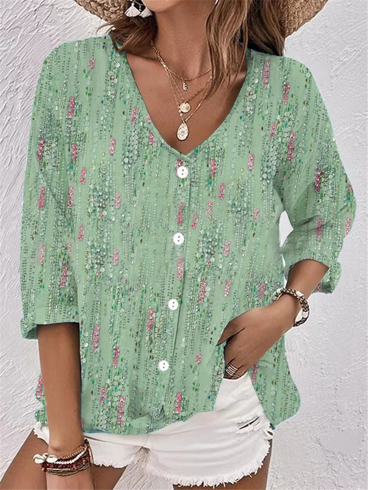 Damen Bluse mit floralem Druck und lässigem Schnitt