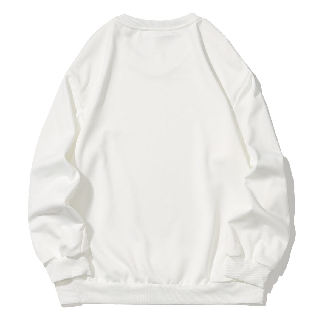 Damen nan lässiges Oversize-Sweatshirt mit gestickten Stern-Applikationen in Jeans-Optik und geripptem Saum Shop Nory
