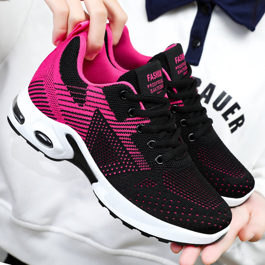 Damen nan sportive Strick-Sneaker mit stoßdämpfender Air-Unit, ergonomischer Komfortsohle und elastischer Schnürung Shop Nory