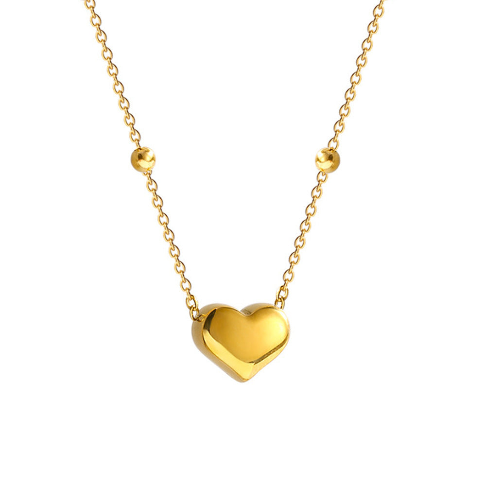 Damen Halskette mit herzförmigem Anhänger und zarten Details Shop Nory