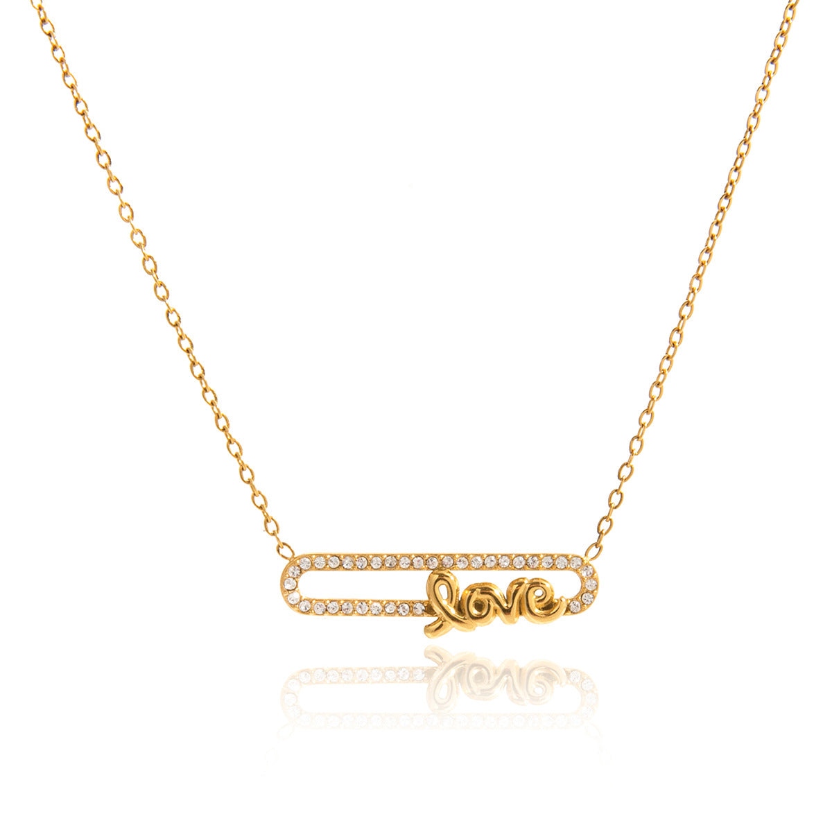 Damen Halskette mit asymmetrischem Gliederdesign aus hypoallergenem Edelstahl Shop Nory