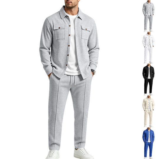 Herren Overshirt- und Jogger-Set aus strukturierter Strickqualität Shop Nory