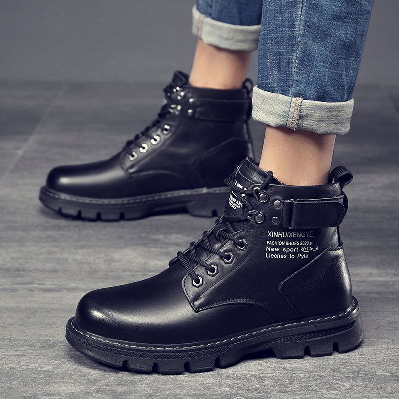 Damen Robuste Lederstiefel mit rutschfester Sohle und stylishen Details