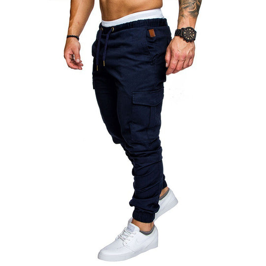 Herren nan karottenförmige Cargo-Jogger mit elastischem Bund Tunnelzug und verstärkten Knien Shop Nory