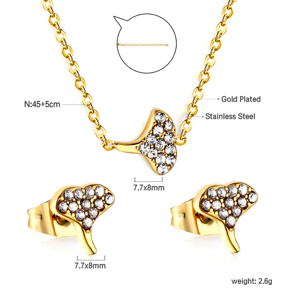 Damen Schmuckset mit bunnyförmigen Ohrsteckern und passende Halskette Shop Nory