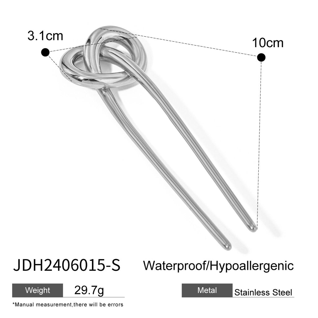 Damen Haarschmuck mit elegantem Knoten-Design aus hypoallergenem Edelstahl Shop Nory