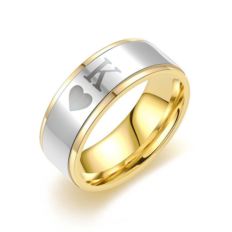 Herren Ring mit eingraviertem Liebesmotiv und hochwertiger Edelstahl-Oberfläche Shop Nory