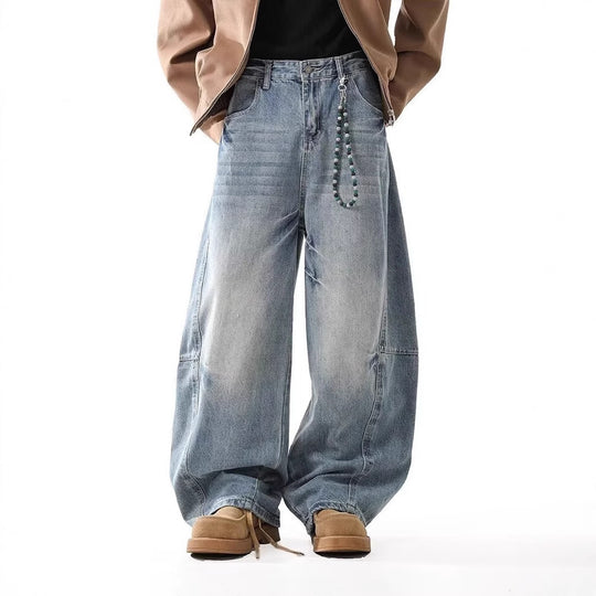 Damen Hoch taillierte Baggy-Jeans Shop Nory