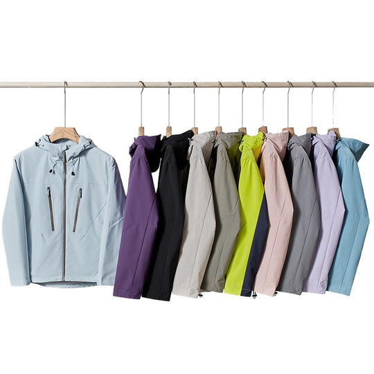 Herren Dreilagige atmungsaktive Hardshell-Outdoorjacke mit Kapuze und verschweißten Nähten Shop Nory