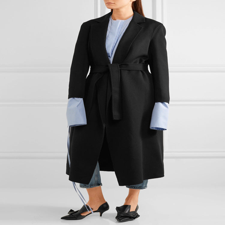 Damen Oversize Longmantel im minimalistischen Schalkragen‑Tailoring Shop Nory