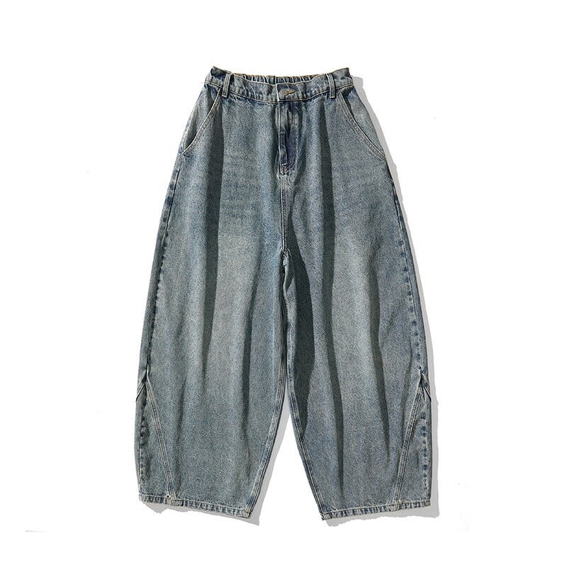 Herren extremweit geschnittene Baggy-Jeans mit tiefem Schritt und ballonförmigem Saum Shop Nory