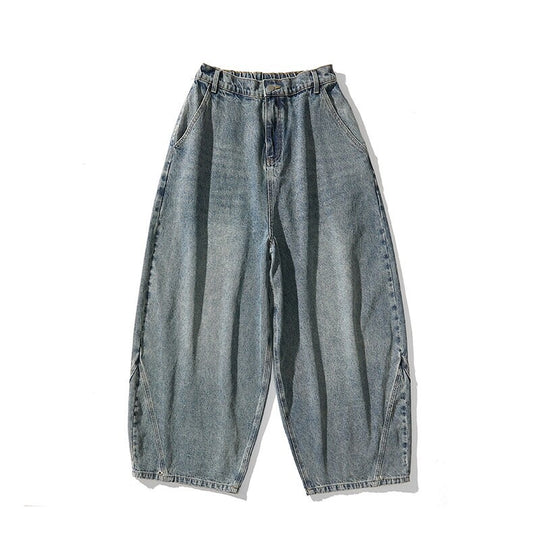 Herren extremweit geschnittene Baggy-Jeans mit tiefem Schritt und ballonförmigem Saum Shop Nory