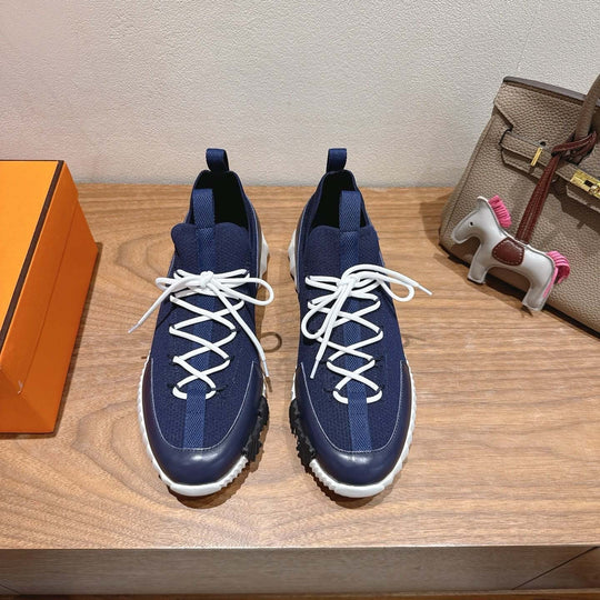 Damen Sportliche Sneakers mit elastischer Strickoberfläche und rutschfester Sohle